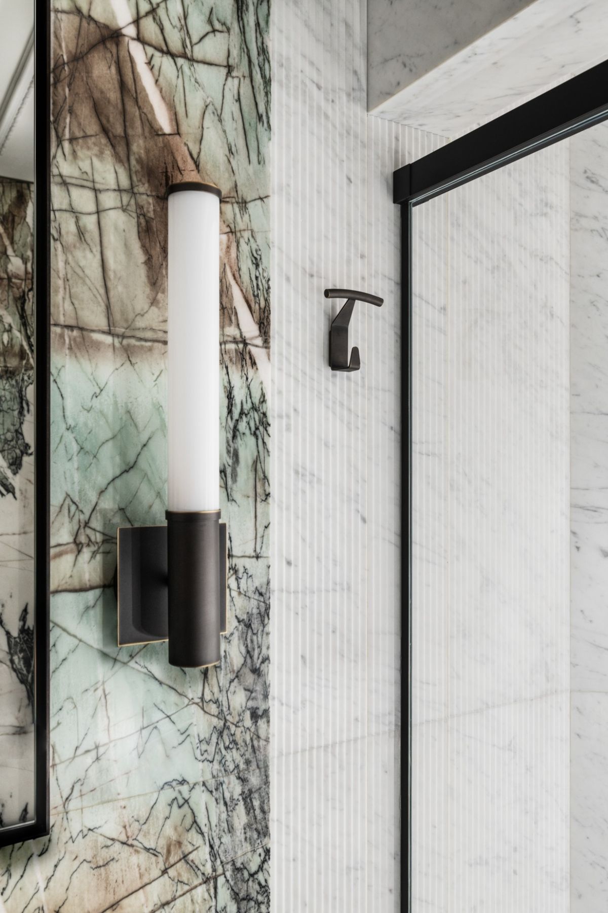 Green onyx marble bathroom interior design